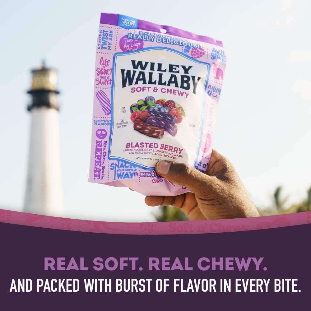 Wiley Wallaby licorice beans assortment adds playful variety for a snack break.