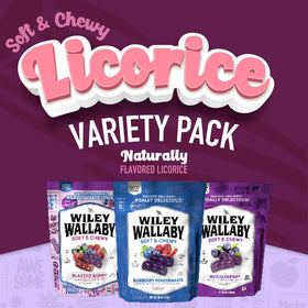 Wiley Wallaby licorice blasted-berry chunks perfect for on-the-go treats