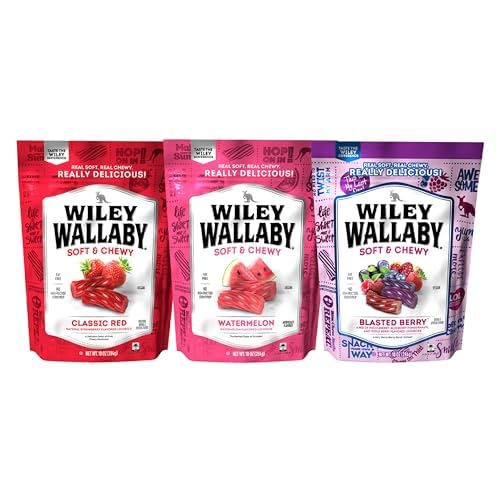 Wiley Wallaby classic red licorice twists for a chewy fruity treat
