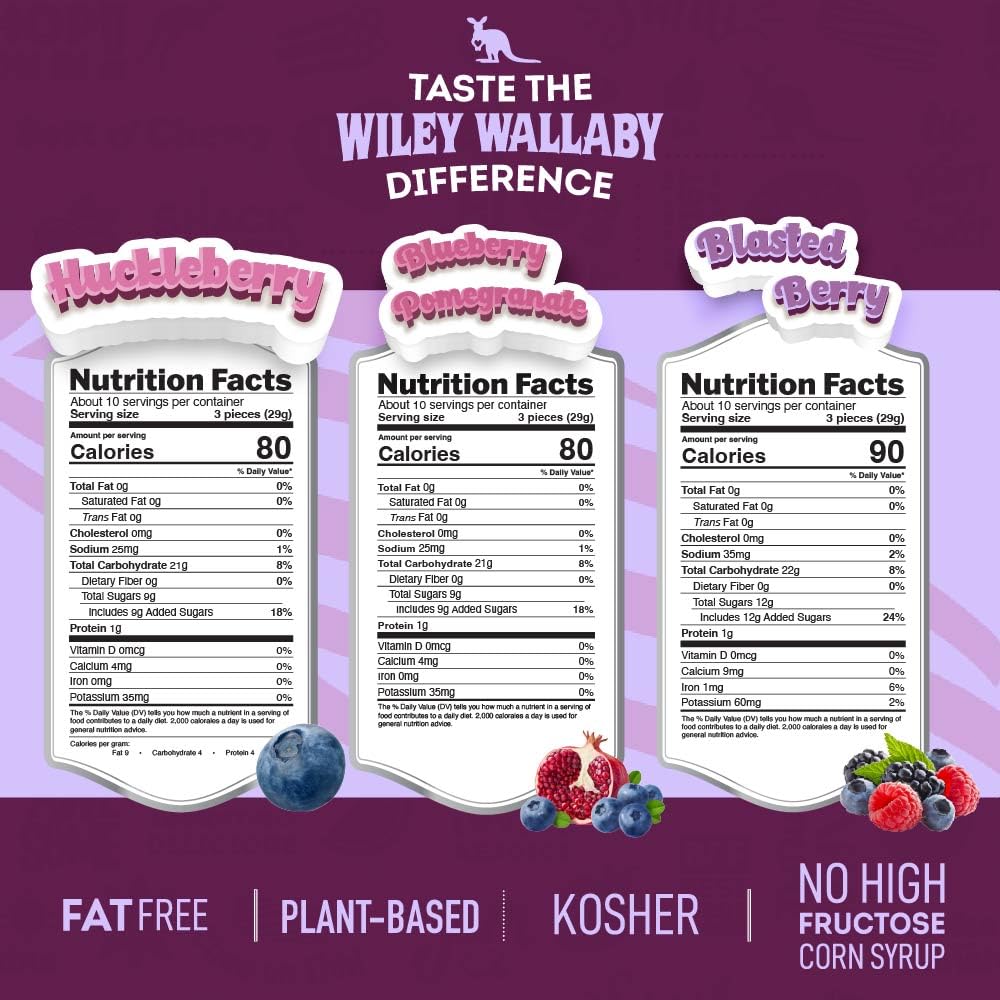 Wiley Wallaby licorice huckleberry pieces ideal for shareable snacks