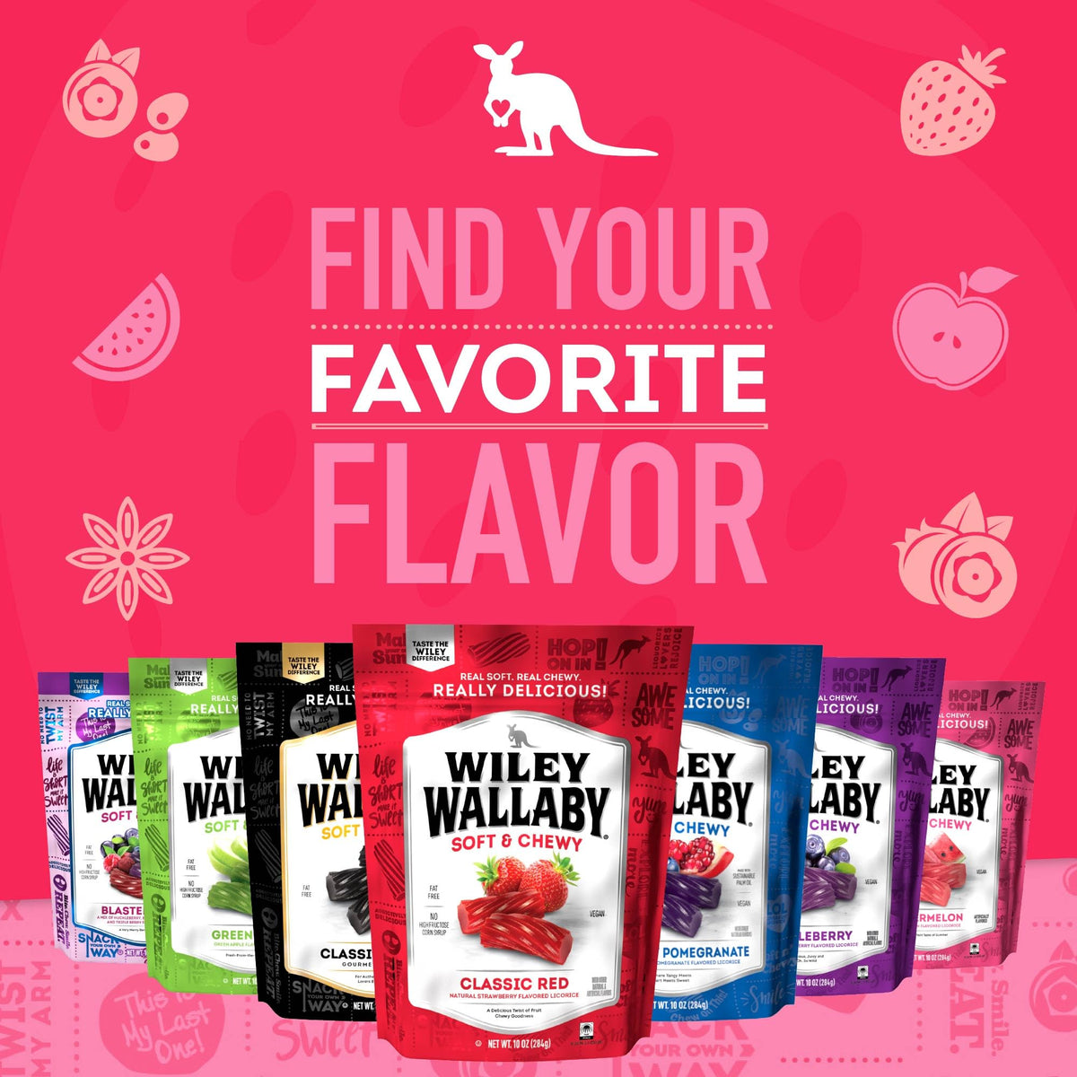 Wiley Wallaby licorice is perfect for movie nights or party treats.