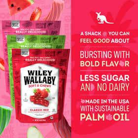 Wiley Wallaby licorice soft-chewy chunks, great for sharing.