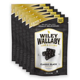 Wiley Wallaby licorice twists in a 24oz pack offer a soft, chewy bite for snacking.