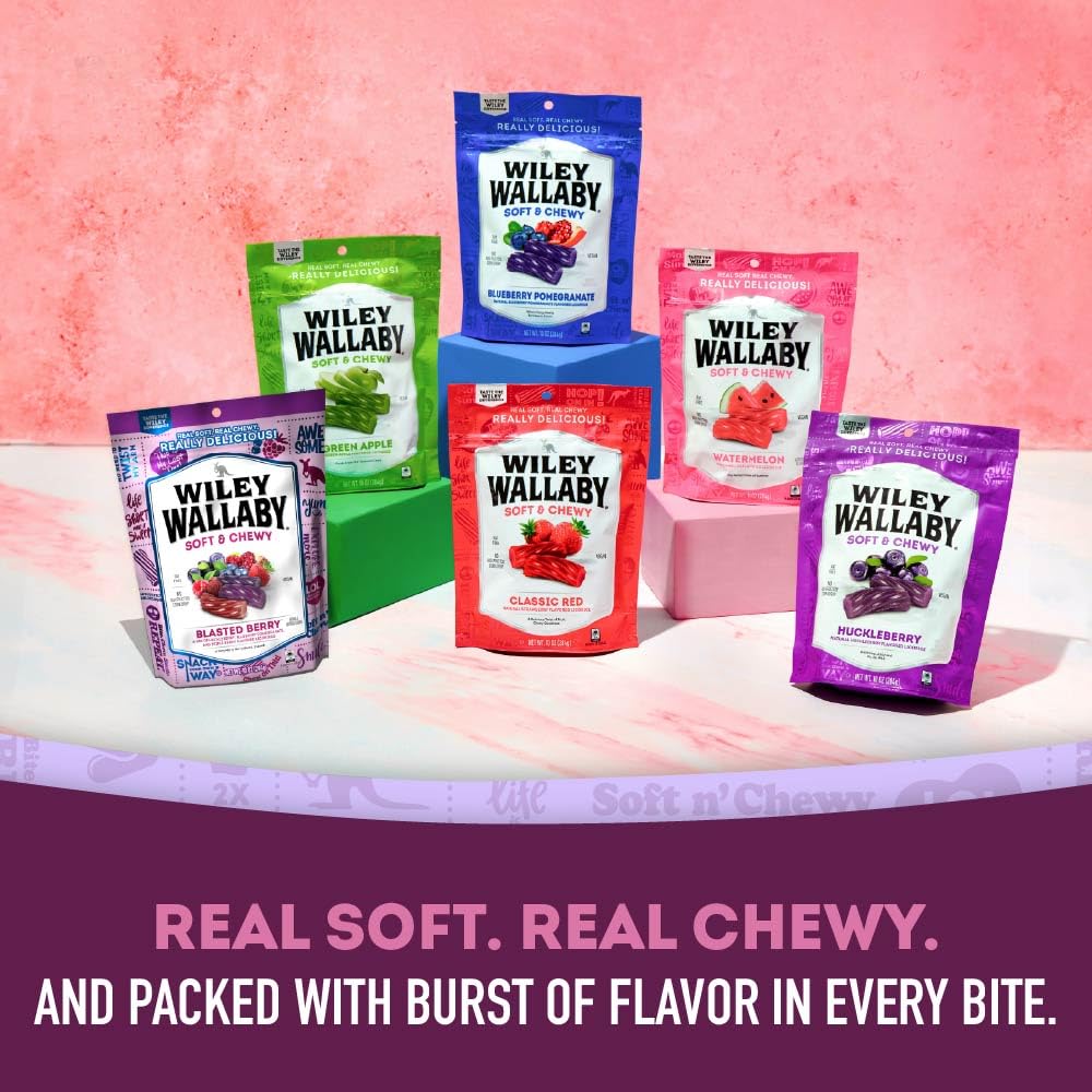 Wiley Wallaby variety-pack three-pack showcasing bold berry flavors