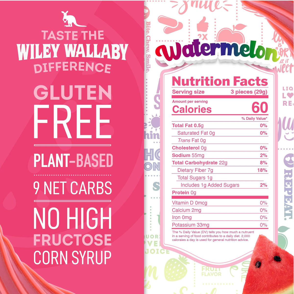 Wiley Wallaby Low Sugar Licorice Pack, compact snack option with 1 gram sugar