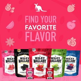 Wiley Wallaby mini licorice bites suitable for lunchboxes and party favors