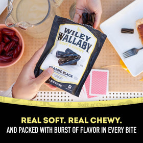 Wiley Wallaby classic black licorice twists ideal for movie nights.