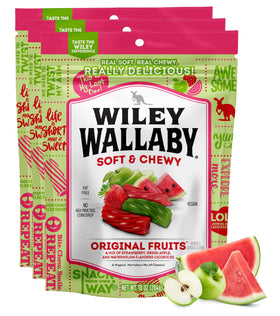 Wiley Wallaby original fruits licorice bites showcase bold fruity flavor and chewy texture