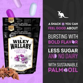 Wiley Wallaby resealable bag keeps treats fresh for anytime snacking.
