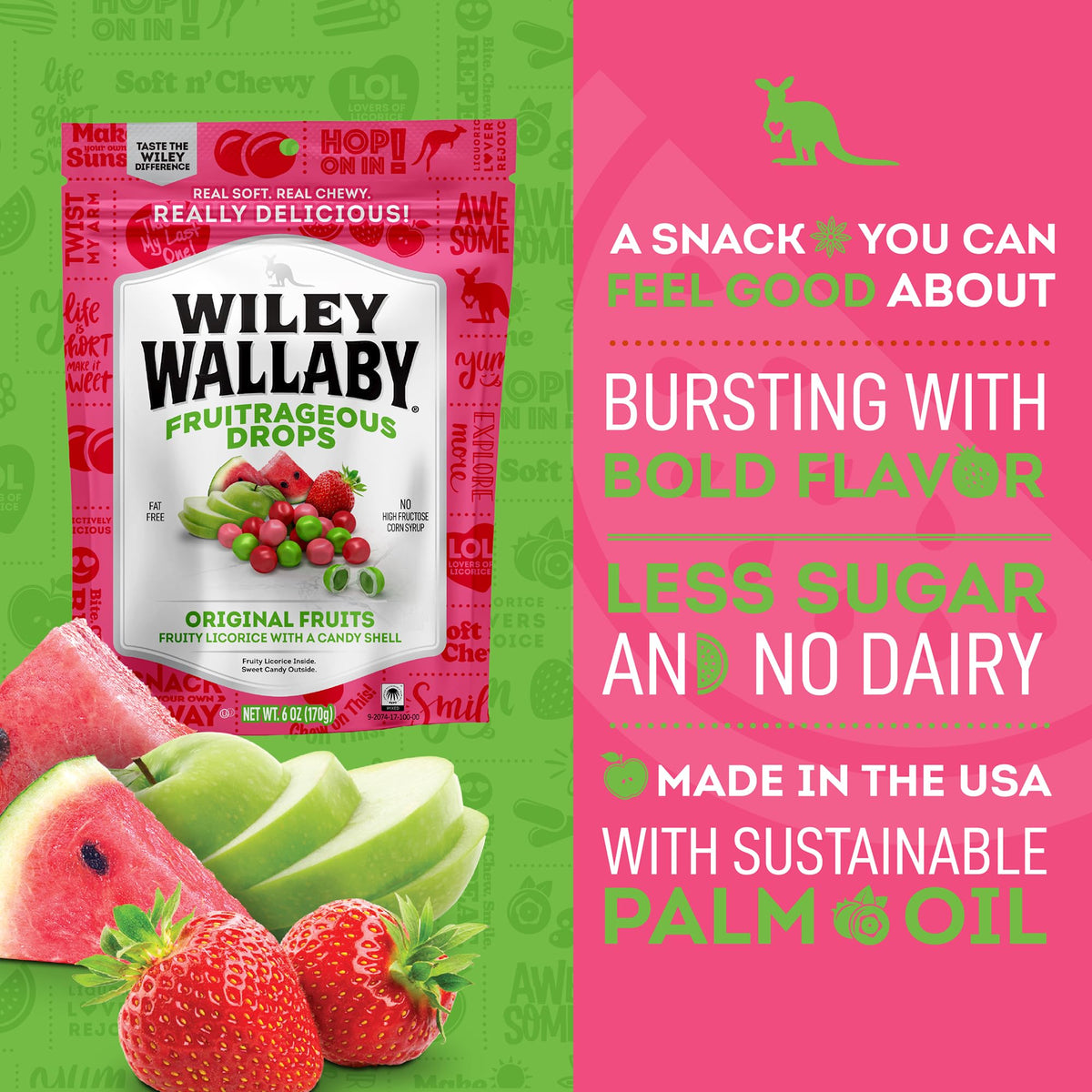 Wiley Wallaby resealable bag keeps snacks fresh on the go