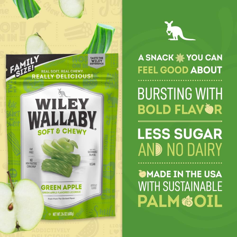 Wiley Wallaby resealable licorice bag keeps candy fresh for movie nights