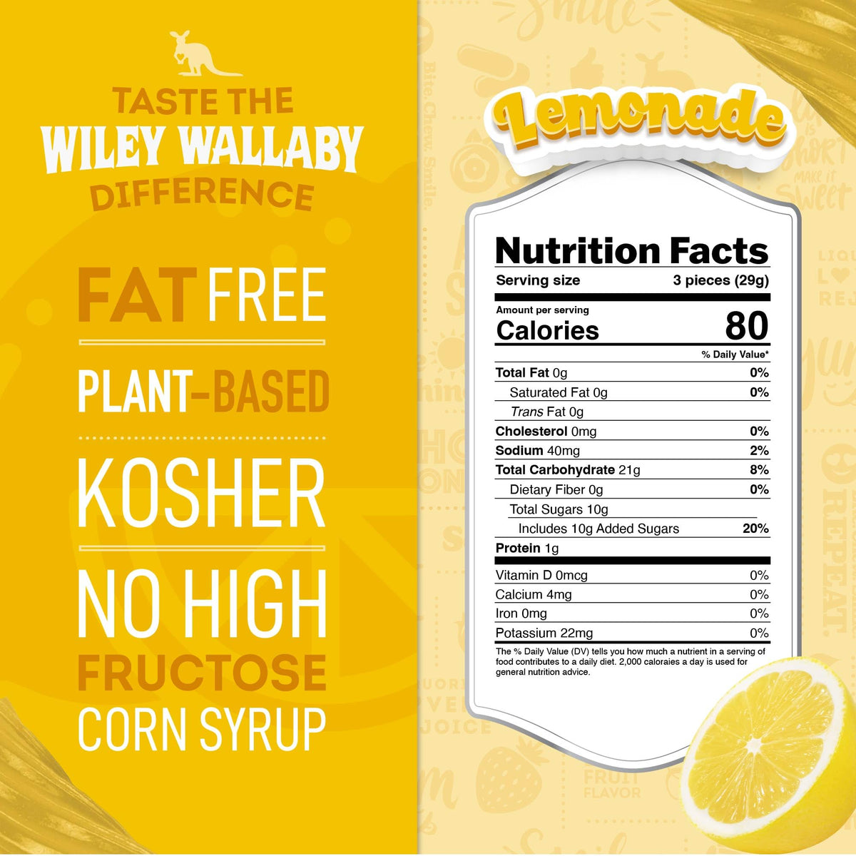 Wiley Wallaby licorice twists showcase bold lemonade flavor