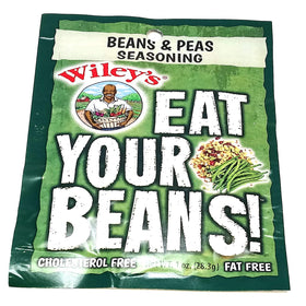 Product label highlights cholesterol-free and fat-free formulation for lighter legume flavor.