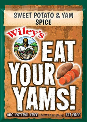 Wiley's Sweet Potato & Yam Spice packets ready to flavor roasted yams