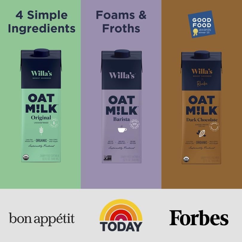 Willa's USA-made packaging conveys trusted shelf-stable dairy-free goodness.