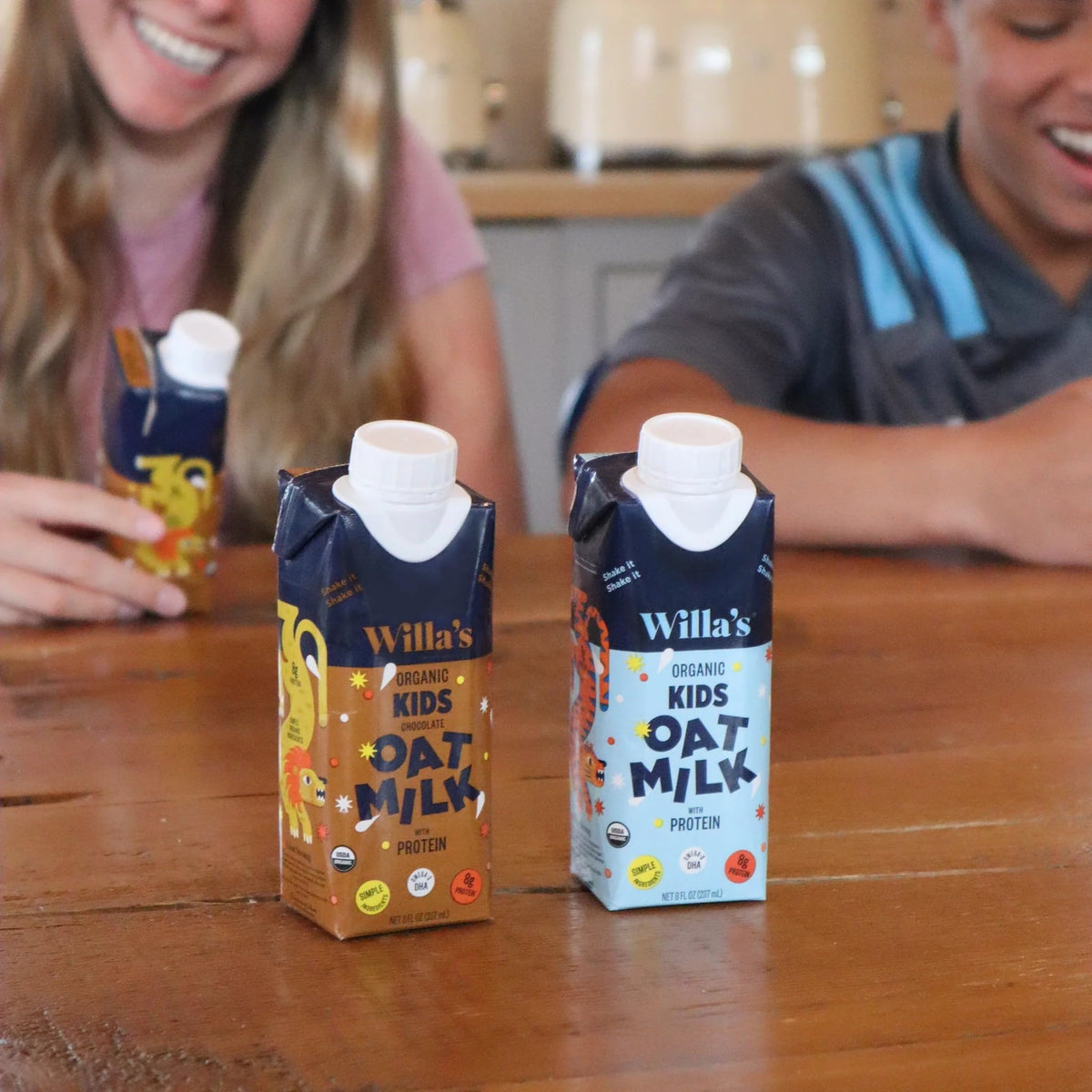 Willa's Organic Kids Oat Milk low-sugar flavor visual suitable for morning routines