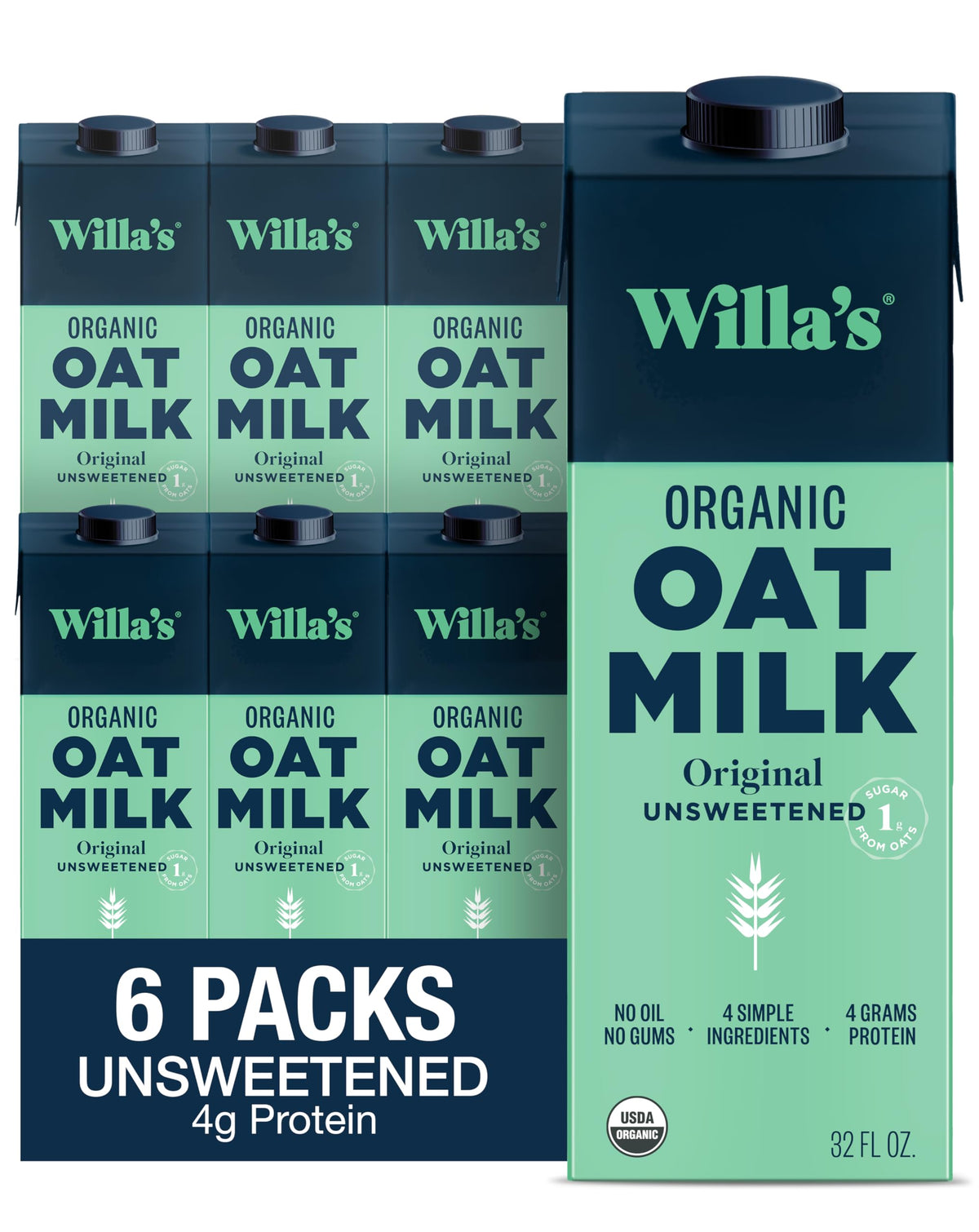 Willa's Organic Oat Milk bottle pour ideal for coffee and cereals