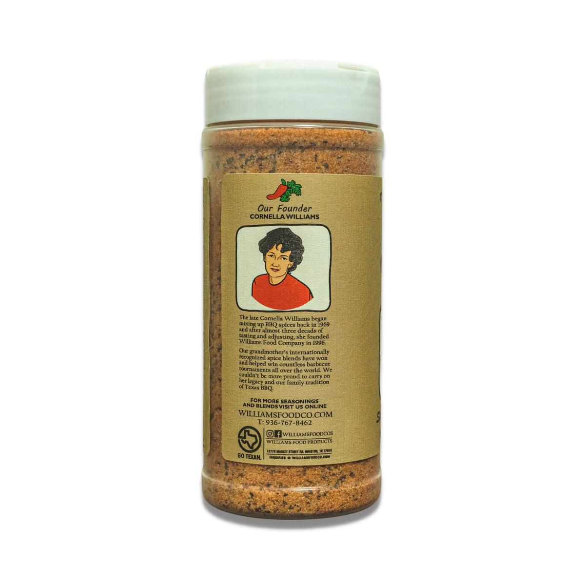 Williams Food Co. Rib Tickler granules suggest savory seasoning on meats