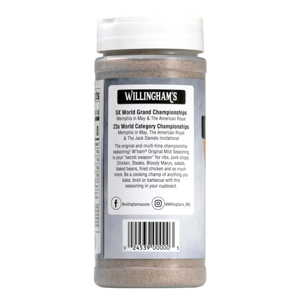 Willingham's Original Mild seasoning pack, display-ready for everyday cooking.