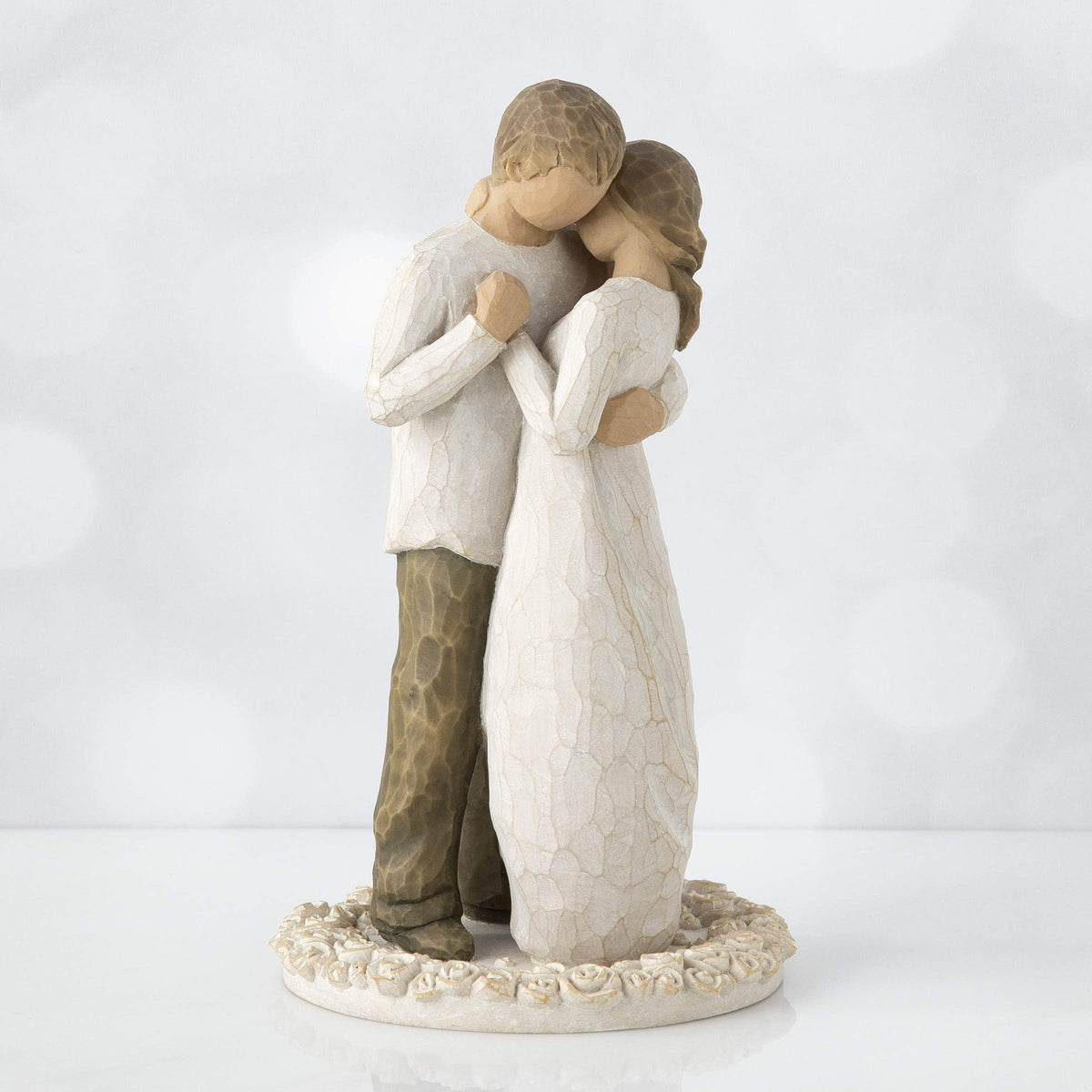 Willow Tree Promise cake topper cream dress detail for elegant wedding styling