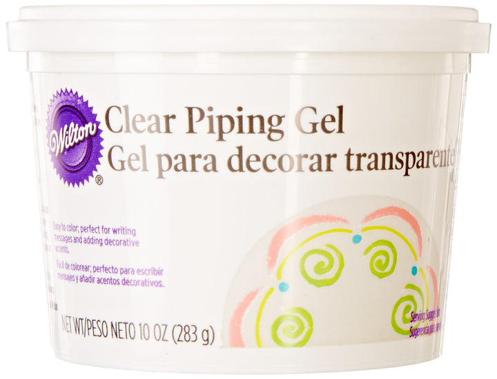 Wilton Clear Piping Gel bottle for precise piping and glossy glaze on cakes