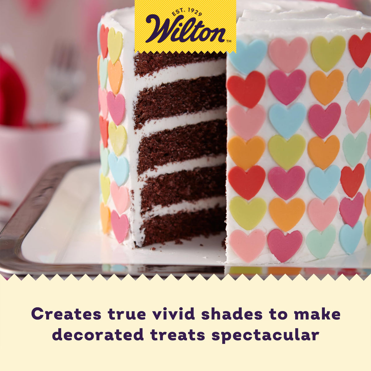 Wilton icing colors swatch strip shows the full spectrum for precise mixing