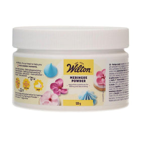 Wilton meringue powder 4 oz can for stabilizing royal icing and meringue.