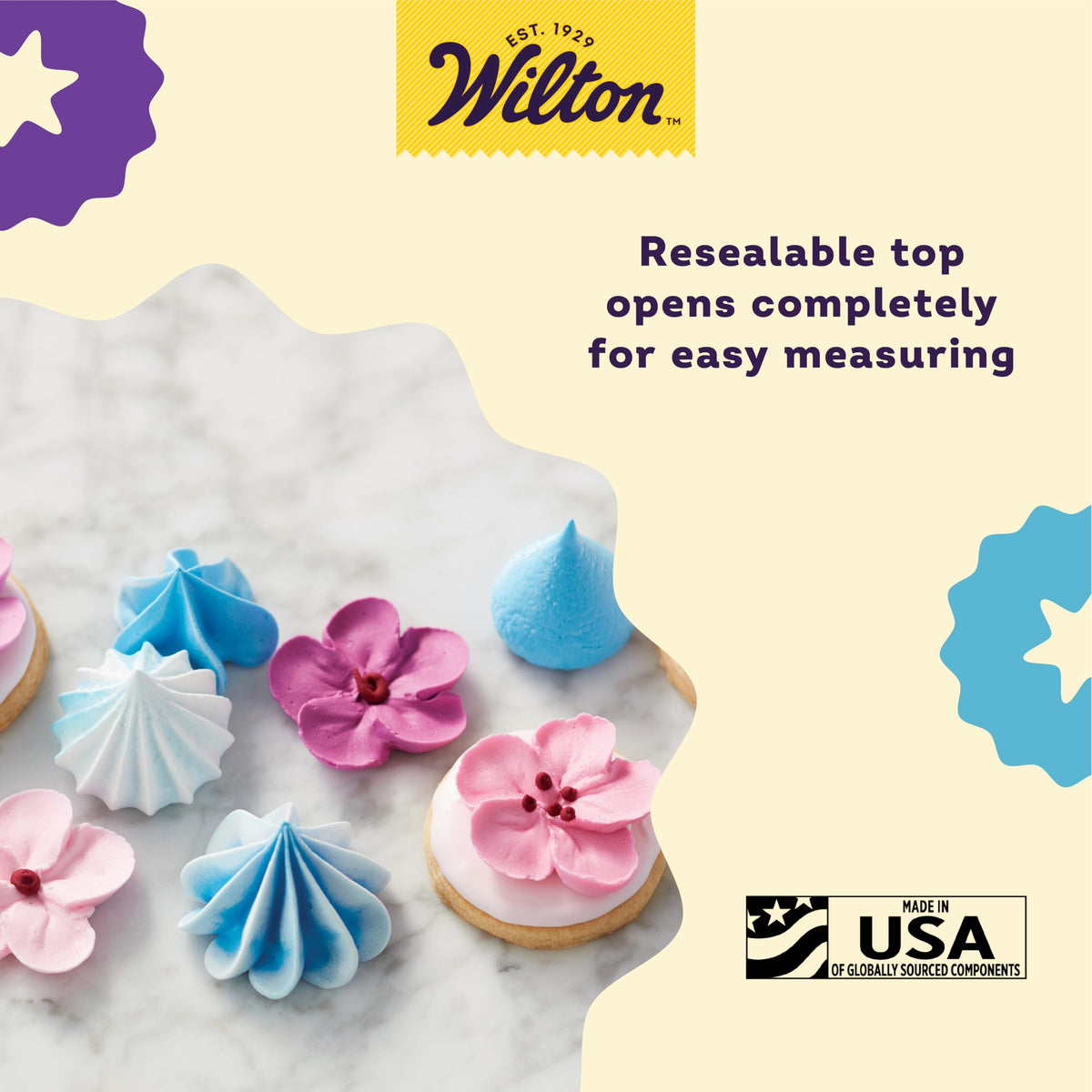 Wilton Meringue Powder helps stabilize pavlova and delicate desserts.