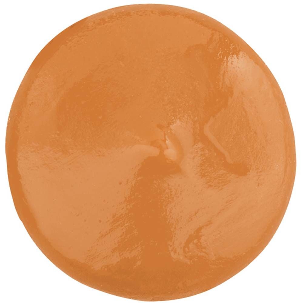 Wilton Orange Candy Melts melted for dipping strawberries with a glossy finish.