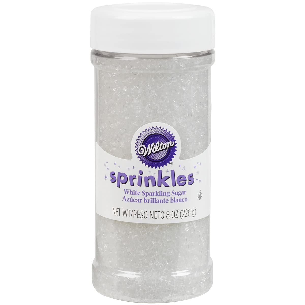 Wilton sugar sprinkles 8oz white add subtle shine to desserts and celebrations