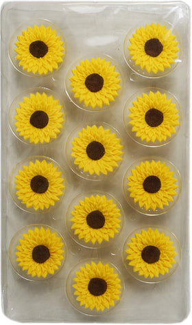 Wilton Sunflower Icing Decorations cupcake collection display shows versatile sprinkles for treats