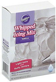 Wilton Whipped Icing Mix for cake decorating with light, fluffy texture.