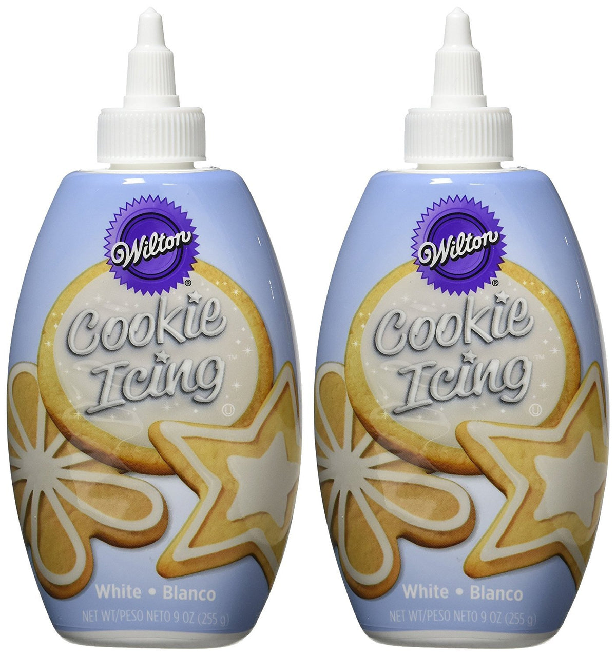 Wilton white cookie icing set two-pack bottles for smooth decorating