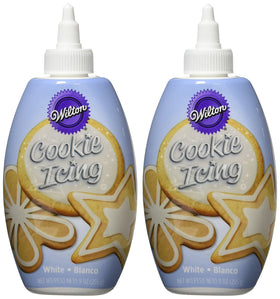 Wilton white cookie icing set two-pack bottles for smooth decorating