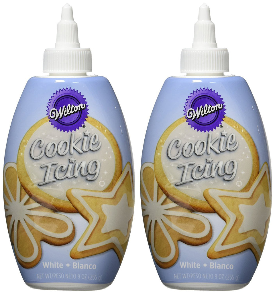 Wilton white cookie icing set two-pack bottles for smooth decorating