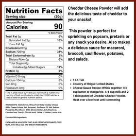 WinCrest cheddar powder used to create quick mac and cheese sauce