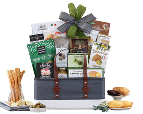 Wine Country Gift Baskets Connoisseur basket close-up, gourmet snacks for celebrations