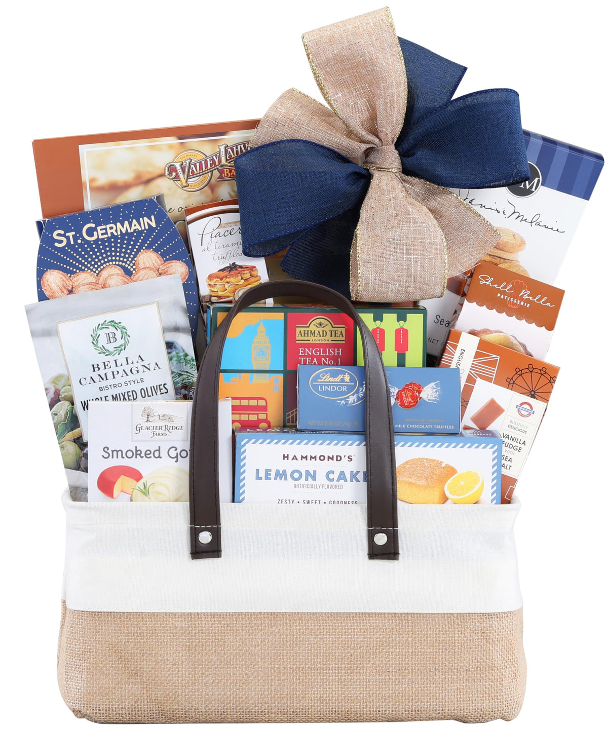 Wine Country Gift Baskets Connoisseur basket front view, a perfect shareable gourmet gift.