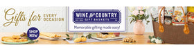 Wine Country Gift Baskets premier basket close-up of chocolates and crackers