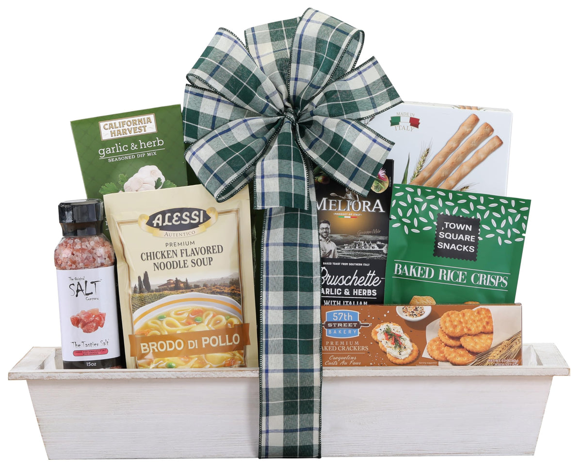 Wine Country Gift Baskets The Soup's On Gift Set packaging, ideal for easy gifting and festive presentation.