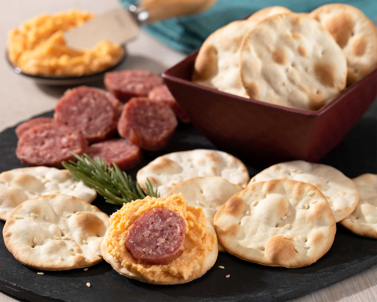 Wine Country Gift Baskets stone-ground mustard adds tangy depth to appetizers.