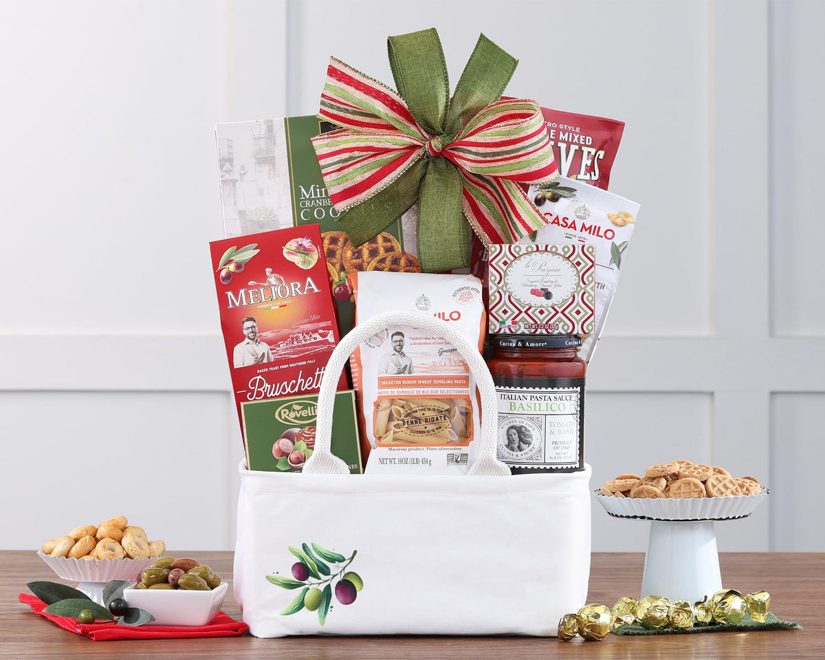 Taste of Italy items close-up including Colavita pasta and olive oil, great for home dining.