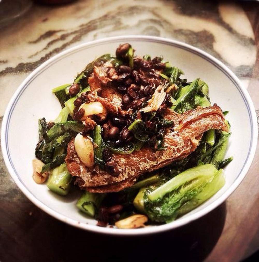Wing Fung Hong Dace whole fried in oil with salted black bean, ideal camping meals.