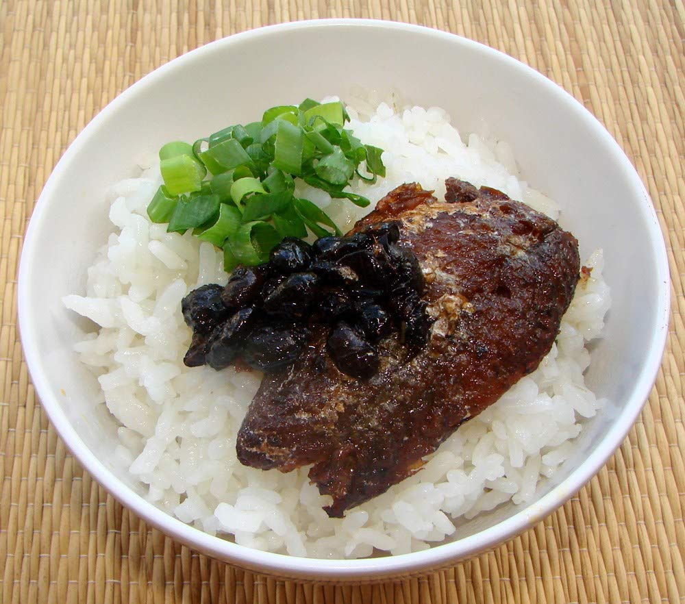 Wing Fung Hong Dace with salted black bean in oil, convenient pantry staple for rice bowls.