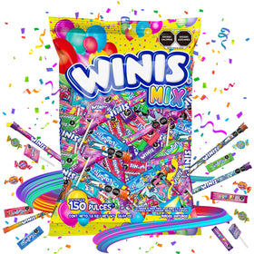 Winis Fiesta Mix close-up of fruity chewy candies ideal for party sharing.