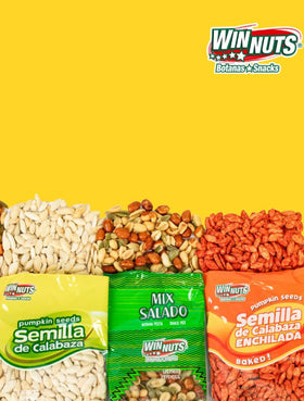 WINNUTS Lemon Peanuts Halves shown on a tray highlighting bold limon flavor and crunch.