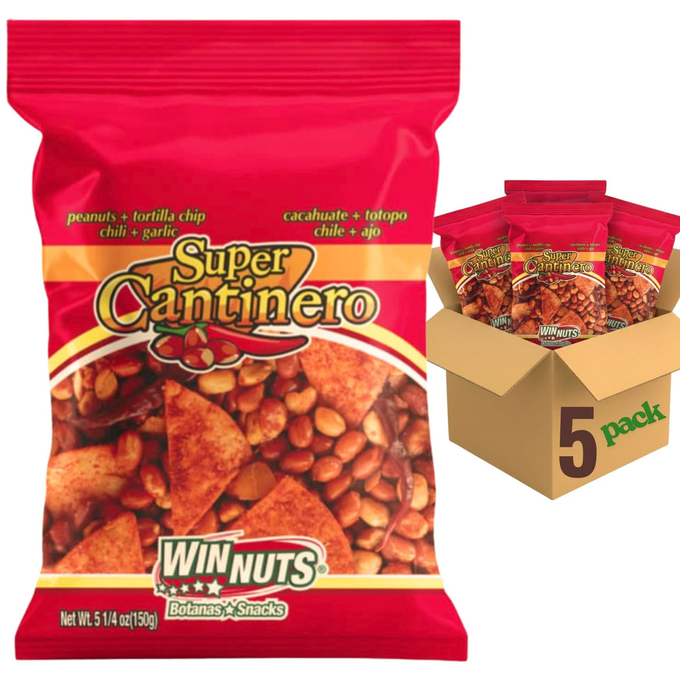 WINNUTS spicy peanuts and tortilla mix in a bowl, party-ready snacking