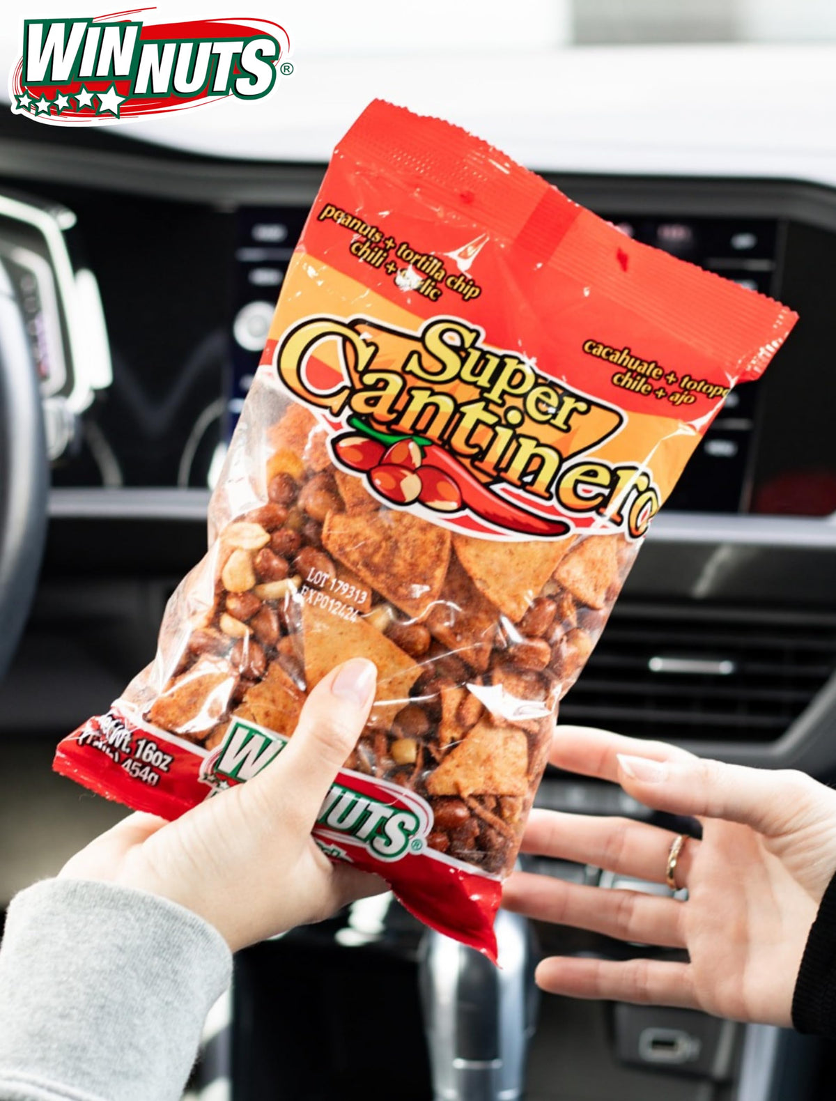 WINNUTS ready-to-serve snack bags on display