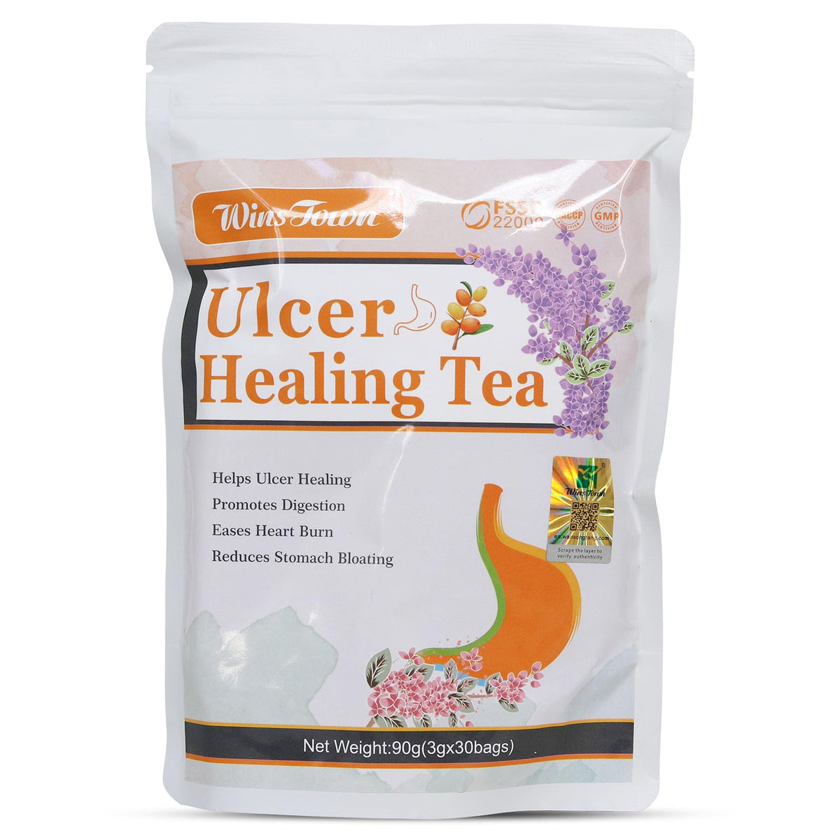 Wins Town Ulcer Healing Tea in a cup supports a gentle daily digestive ritual