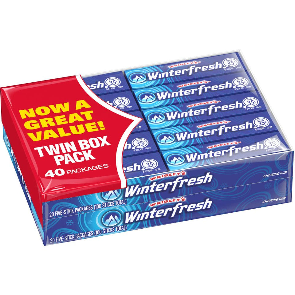 Winterfresh bulk pack with 40 sticks for on-the-go freshness